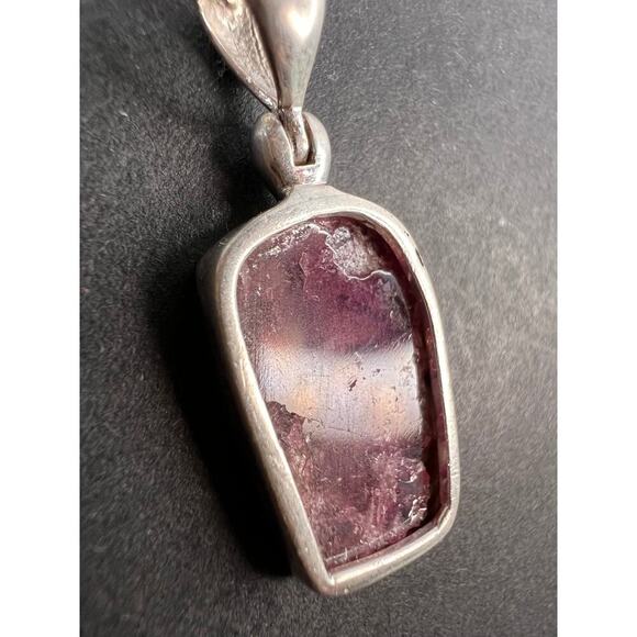 NEW Pink bi color tourmaline sterling silver pendant 2.32 grams - Picture 3 of 9
